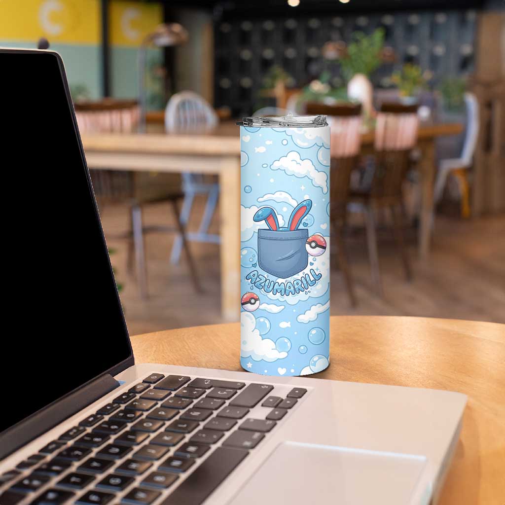 Azumarill Skinny Tumbler Dreamy Bubble Cloud Art
