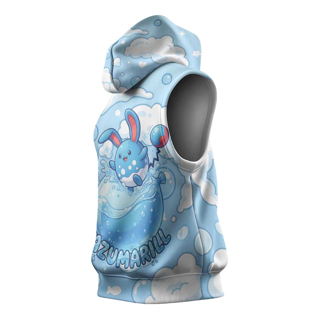 Azumarill Sleeveless Hoodie Dreamy Bubble Cloud Art