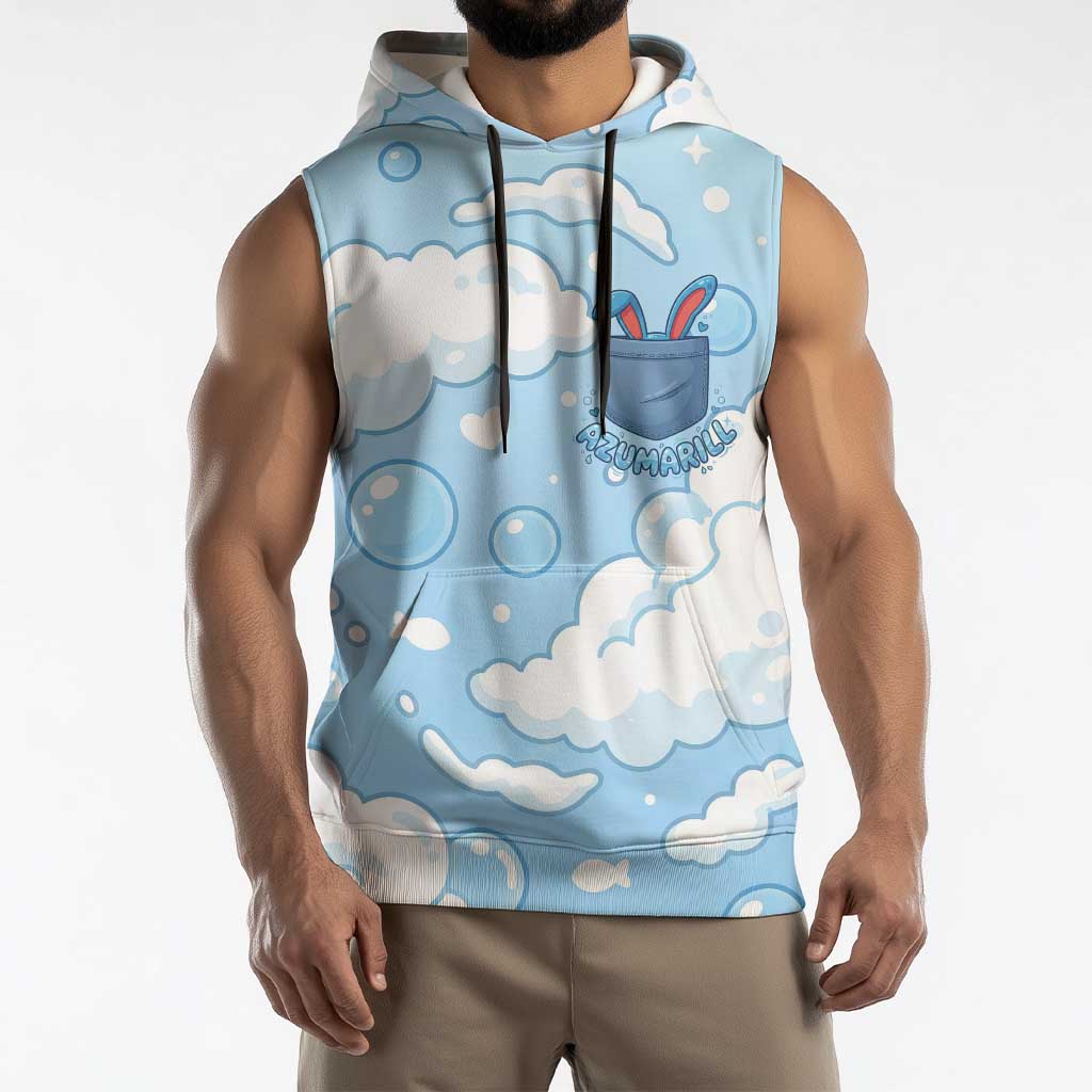 Azumarill Sleeveless Hoodie Dreamy Bubble Cloud Art