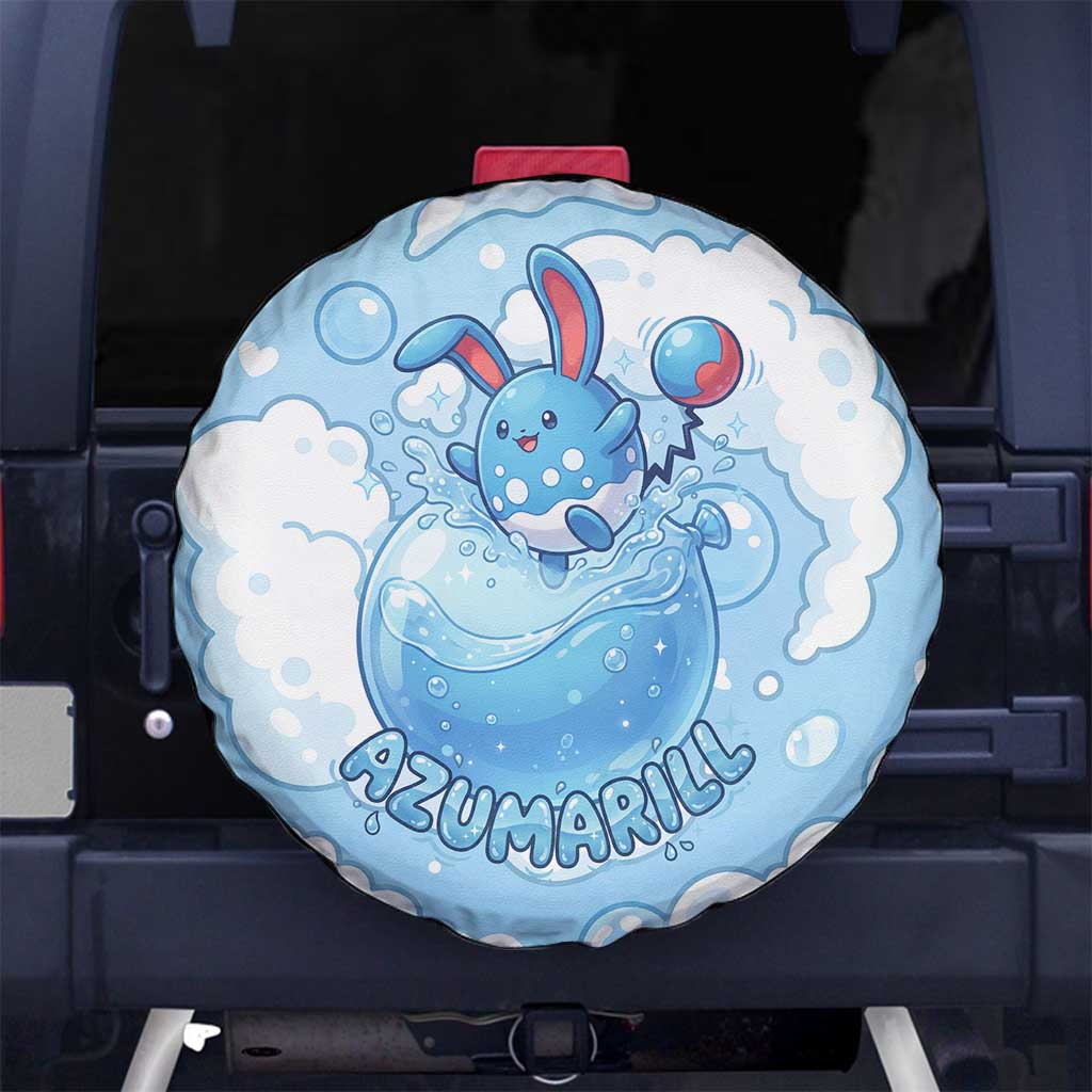 Azumarill Spare Tire Cover Dreamy Bubble Cloud Art