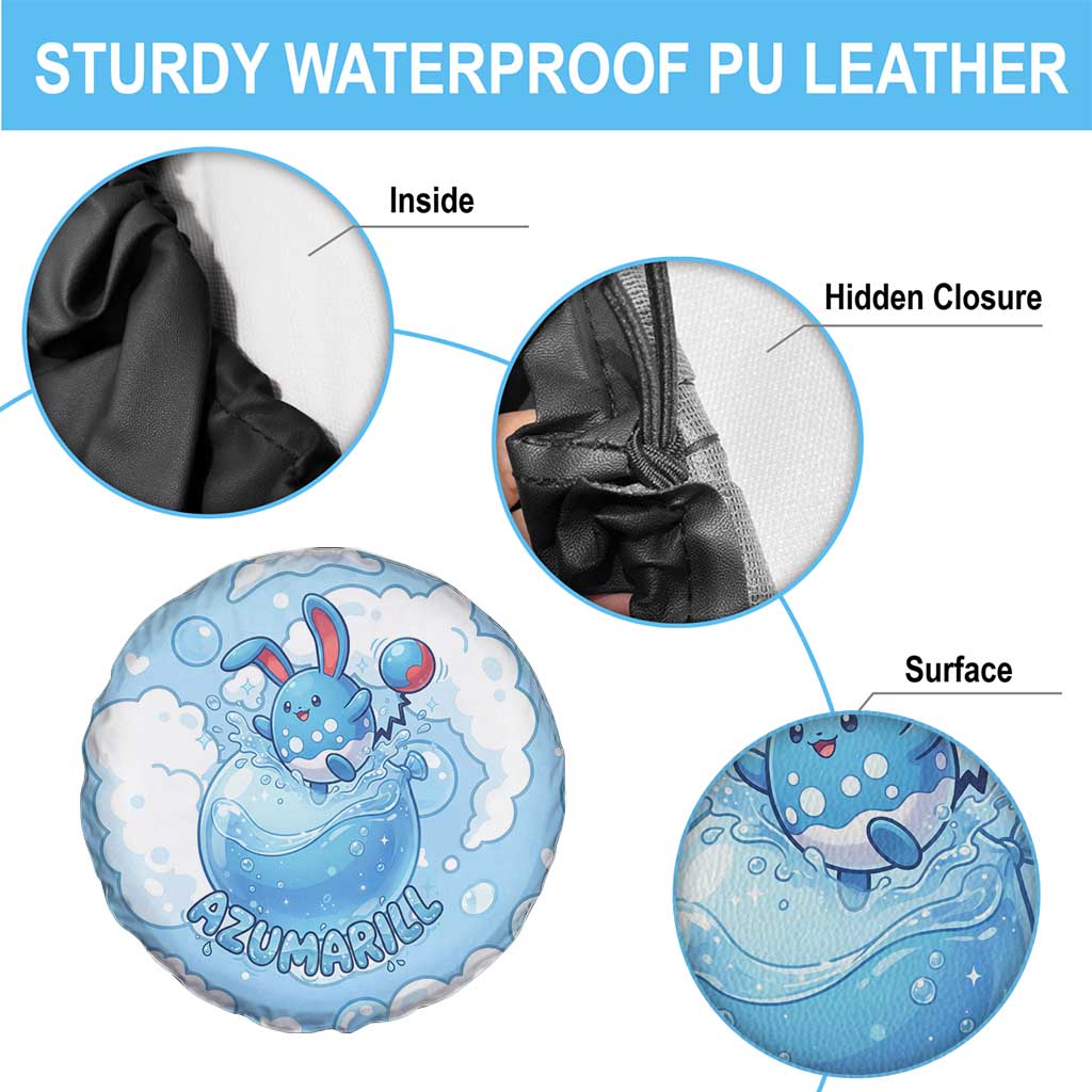 Azumarill Spare Tire Cover Dreamy Bubble Cloud Art