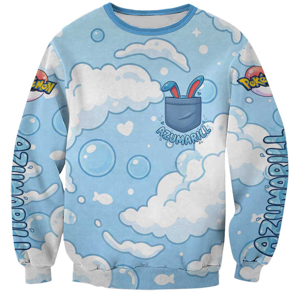 Azumarill Sweatshirt Dreamy Bubble Cloud Art