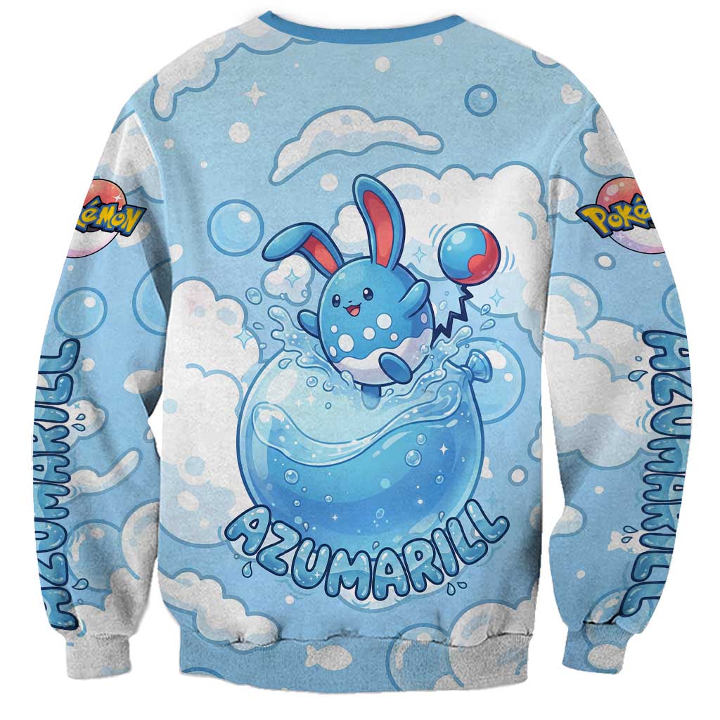 Azumarill Sweatshirt Dreamy Bubble Cloud Art