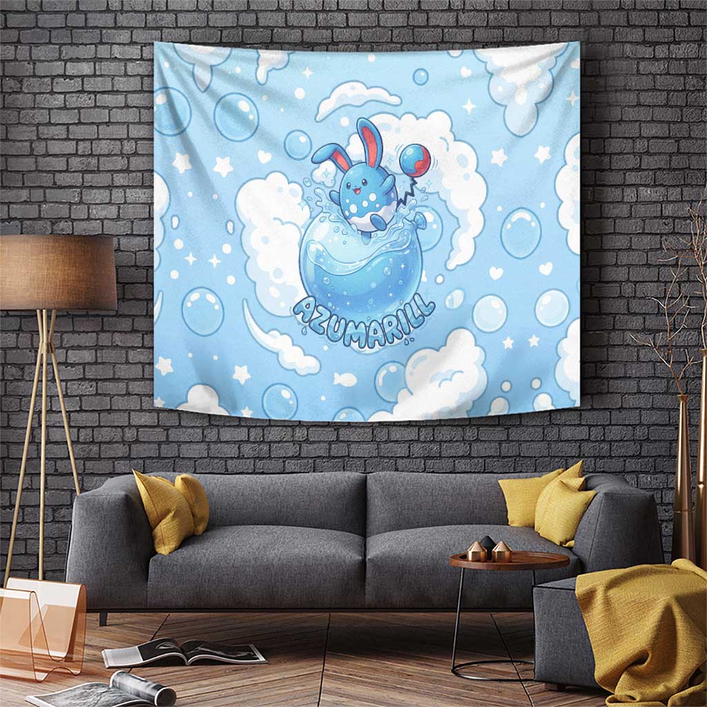 Azumarill Tapestry Dreamy Bubble Cloud Art
