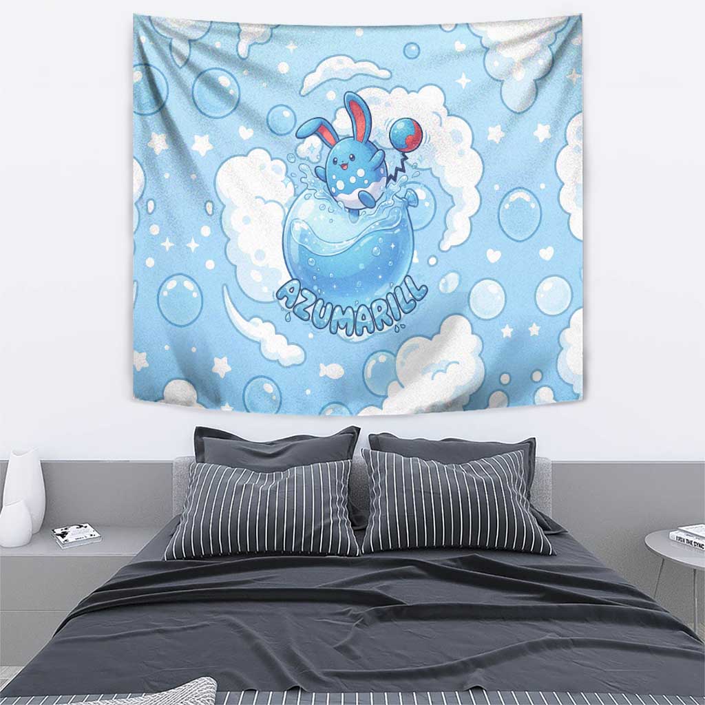 Azumarill Tapestry Dreamy Bubble Cloud Art