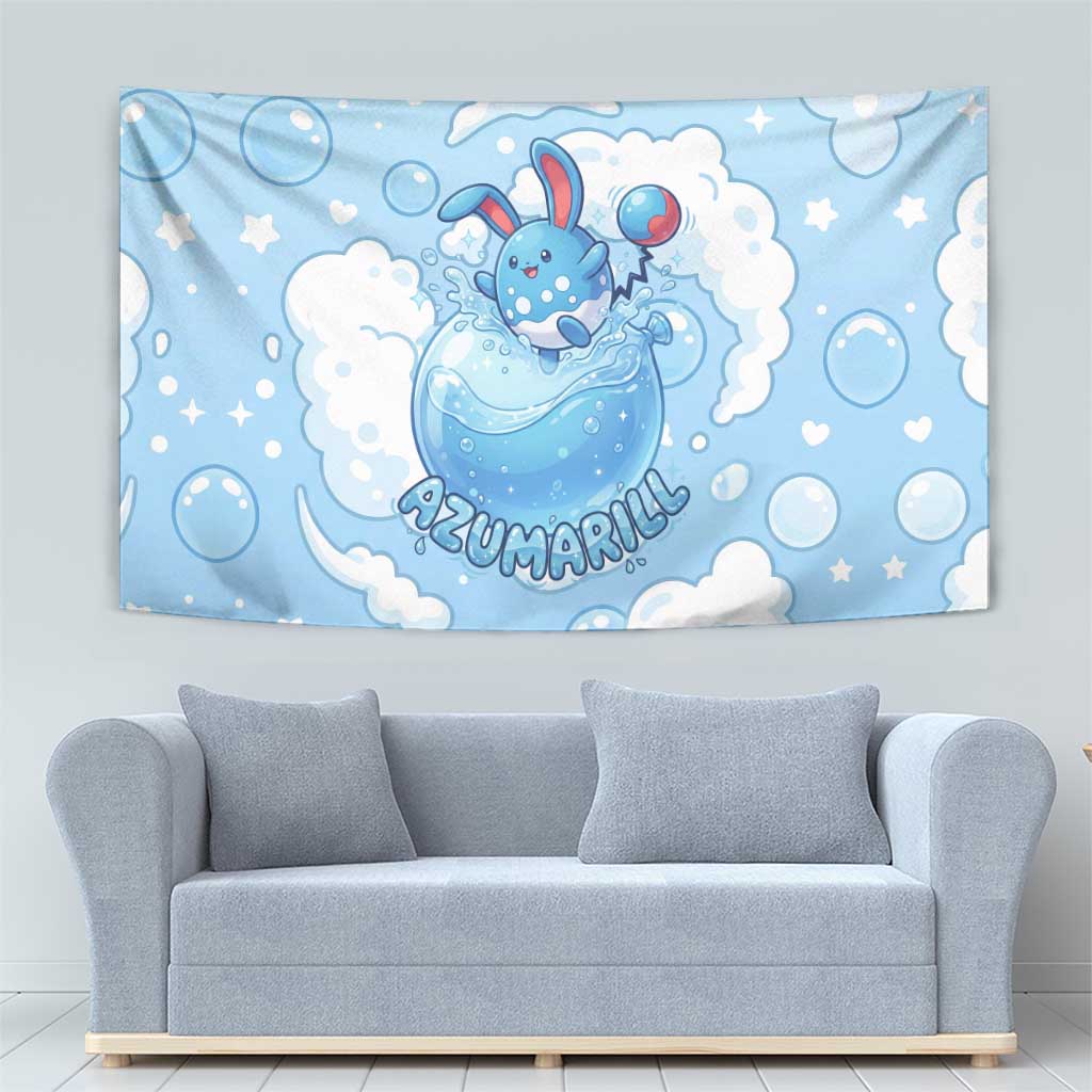 Azumarill Tapestry Dreamy Bubble Cloud Art