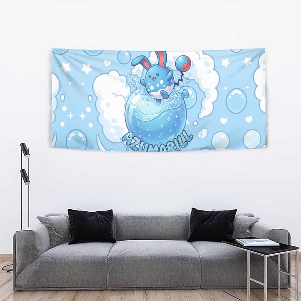 Azumarill Tapestry Dreamy Bubble Cloud Art