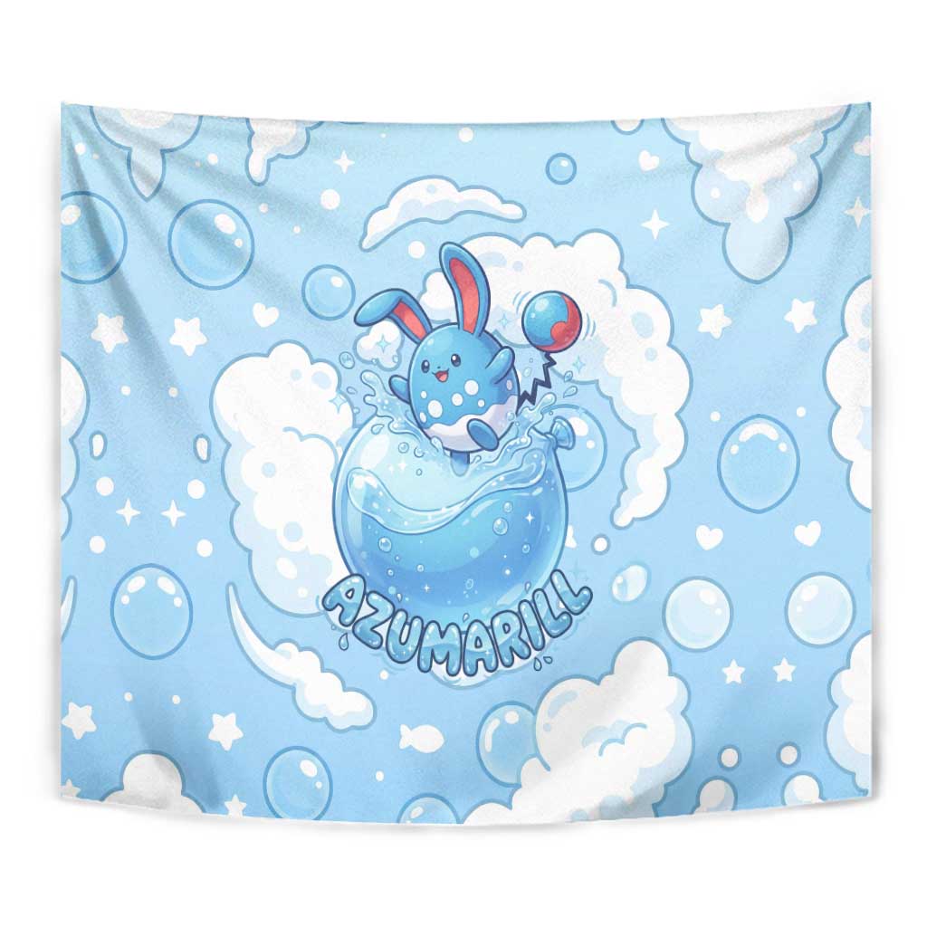 Azumarill Tapestry Dreamy Bubble Cloud Art