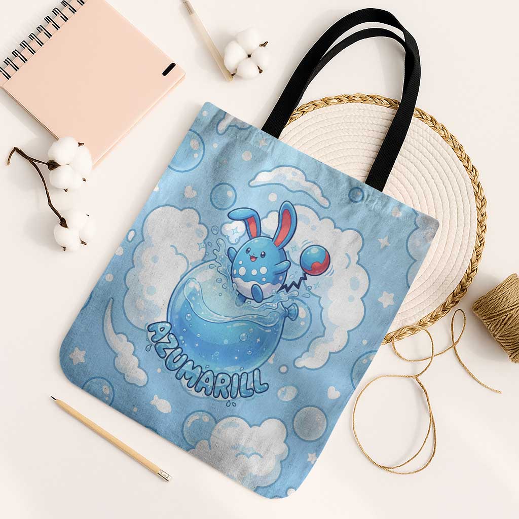 Azumarill Tote Bag Dreamy Bubble Cloud Art