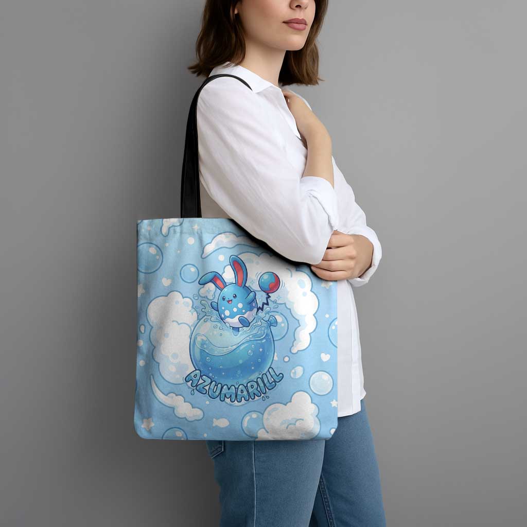 Azumarill Tote Bag Dreamy Bubble Cloud Art