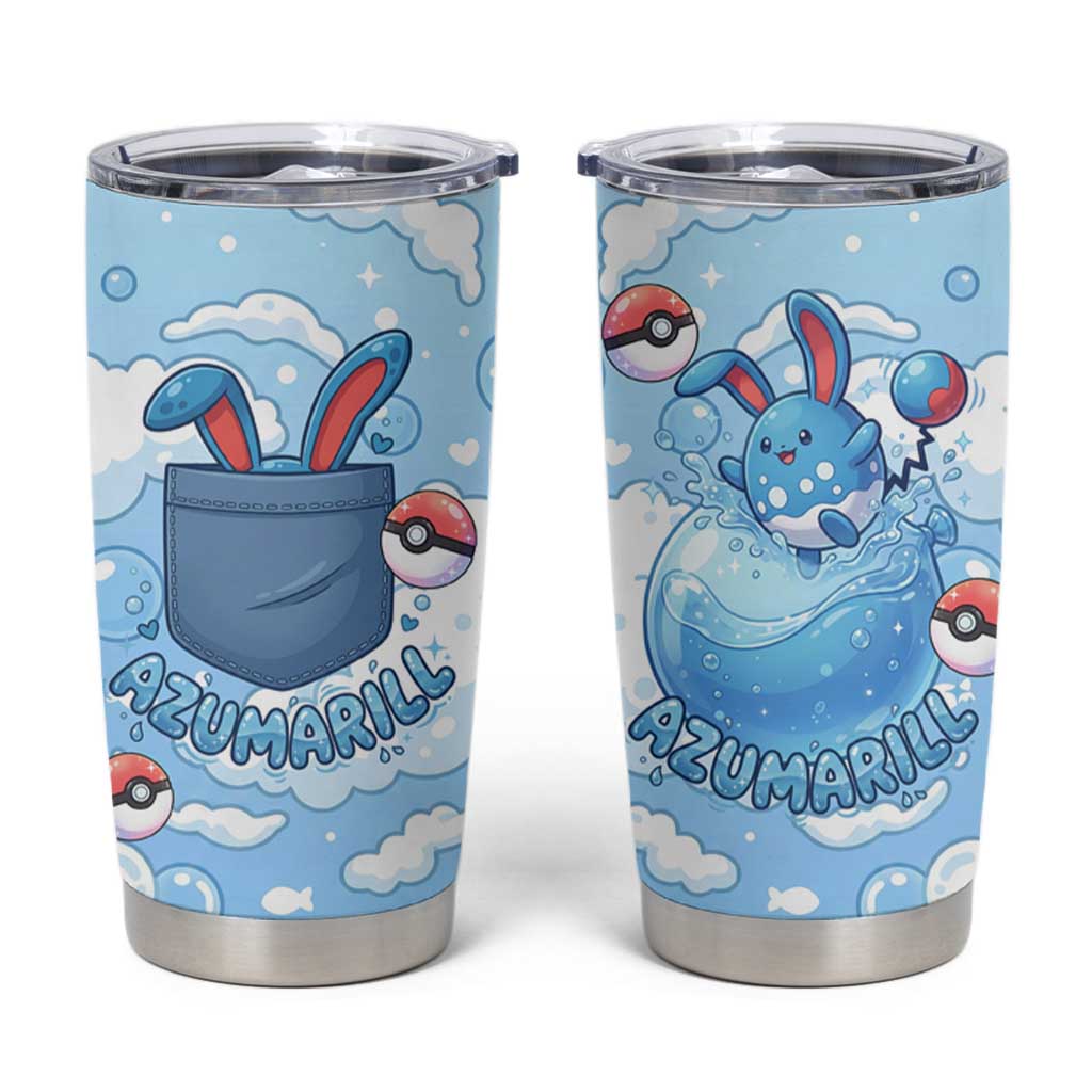 Azumarill Tumbler Cup Dreamy Bubble Cloud Art