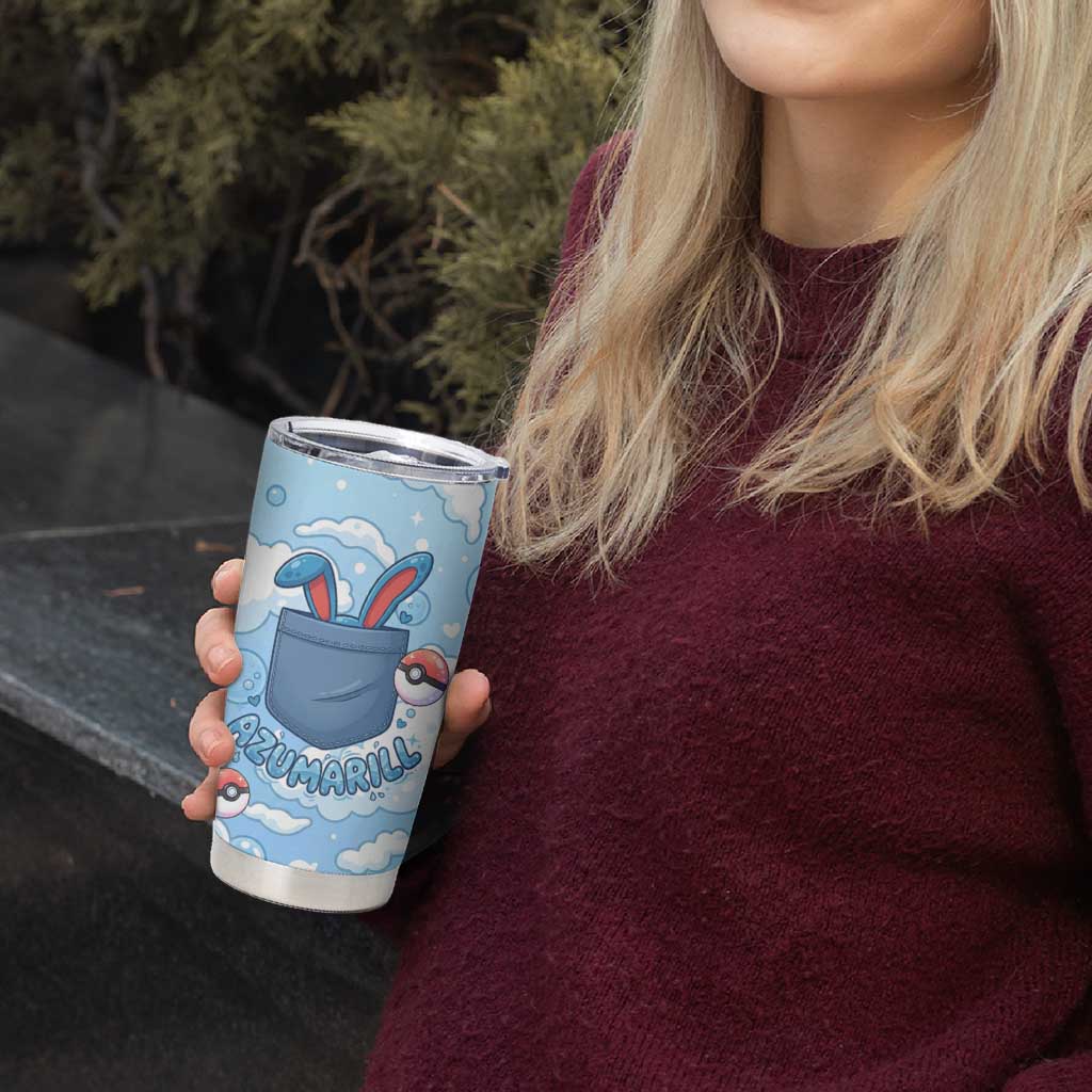 Azumarill Tumbler Cup Dreamy Bubble Cloud Art