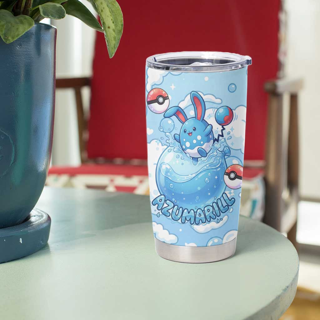 Azumarill Tumbler Cup Dreamy Bubble Cloud Art