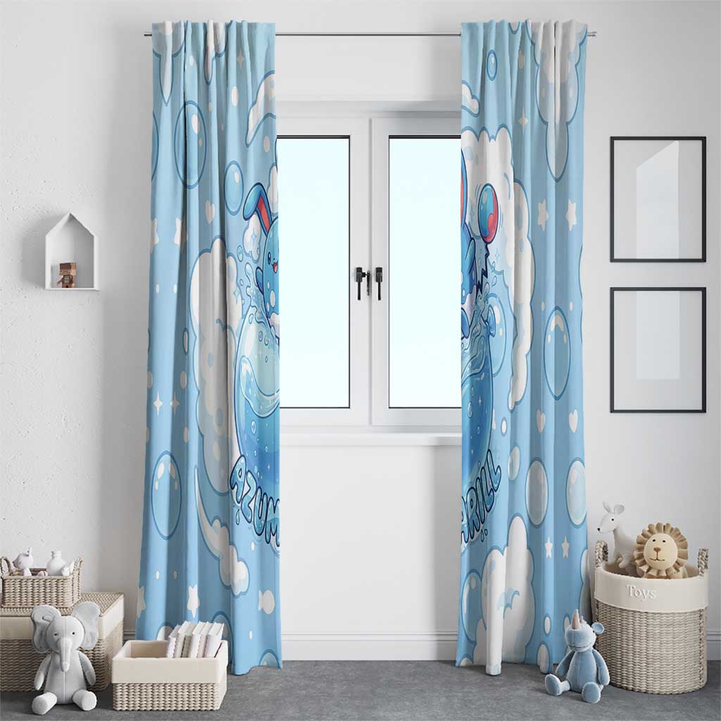 Azumarill Window Curtain Dreamy Bubble Cloud Art