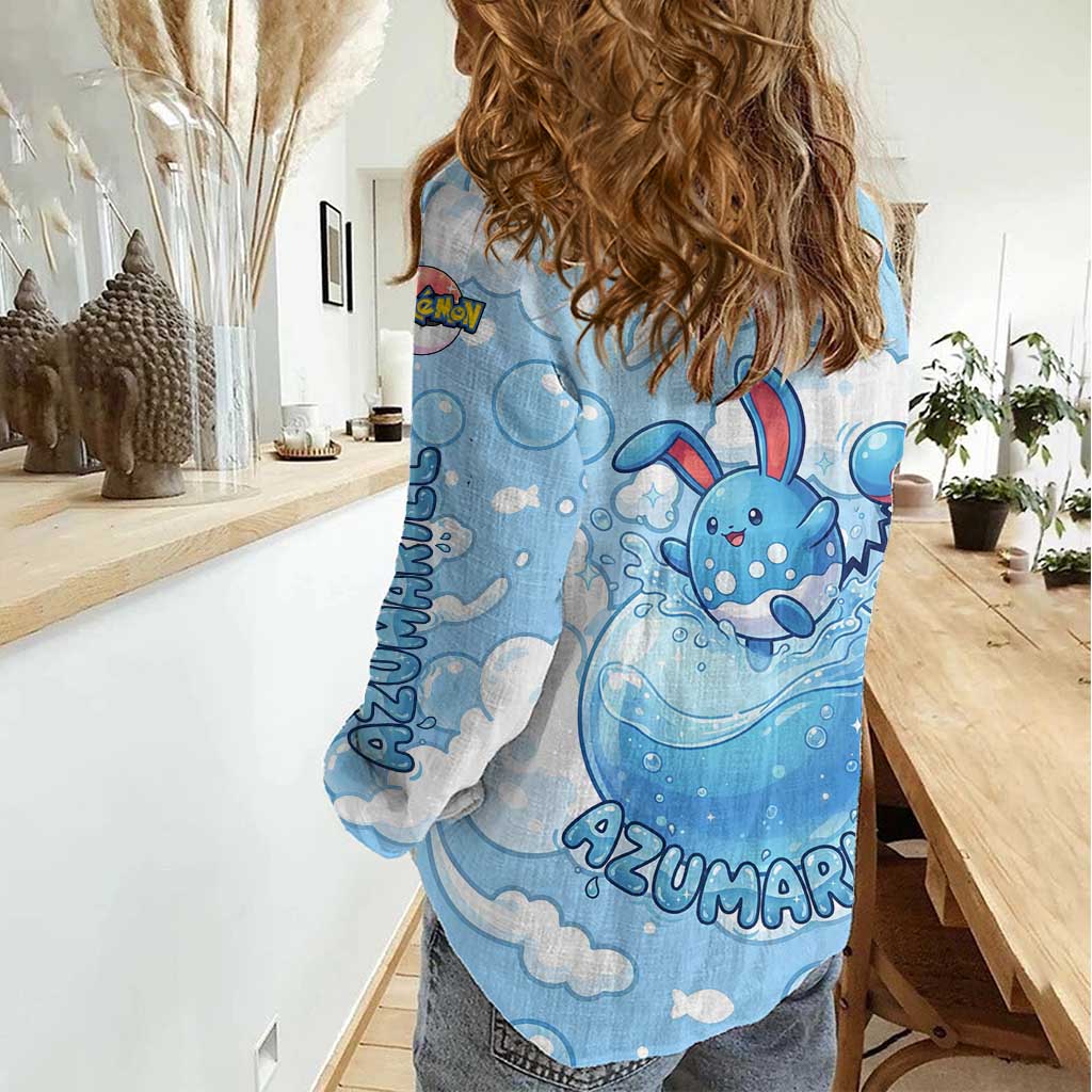 Azumarill Women Casual Shirt Dreamy Bubble Cloud Art