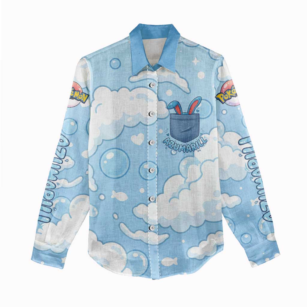 Azumarill Women Casual Shirt Dreamy Bubble Cloud Art
