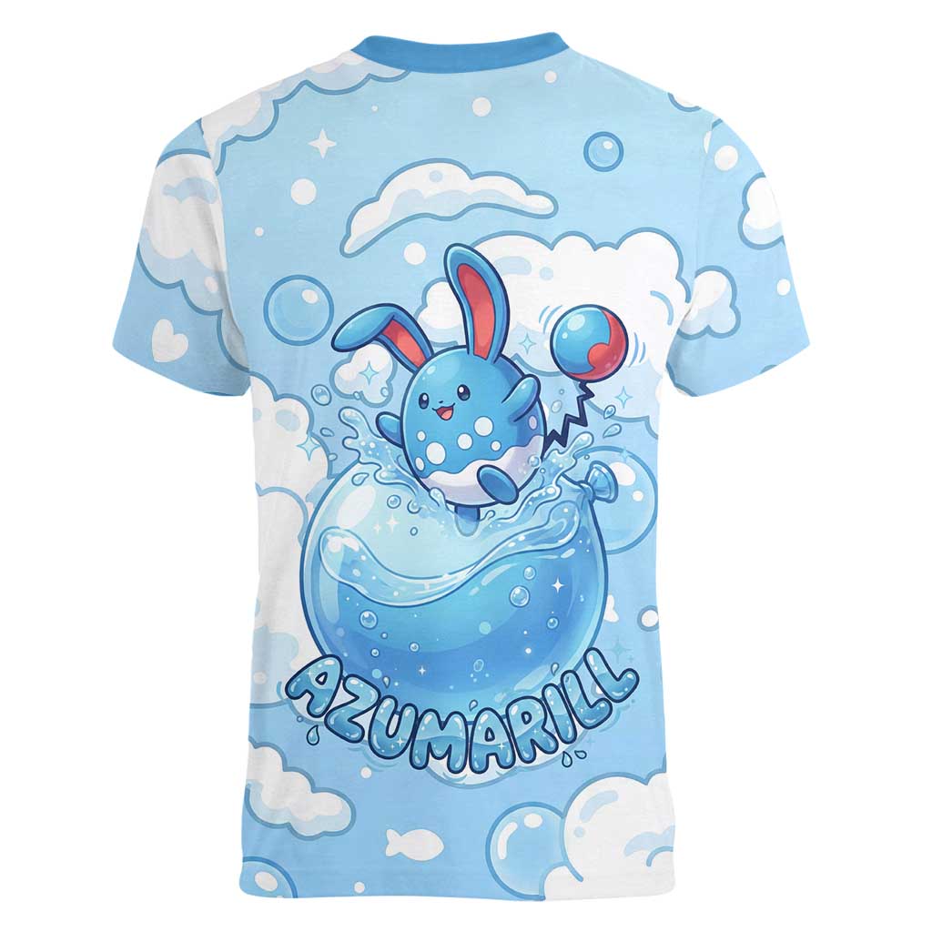 Azumarill Women V-Neck T-Shirt Dreamy Bubble Cloud Art