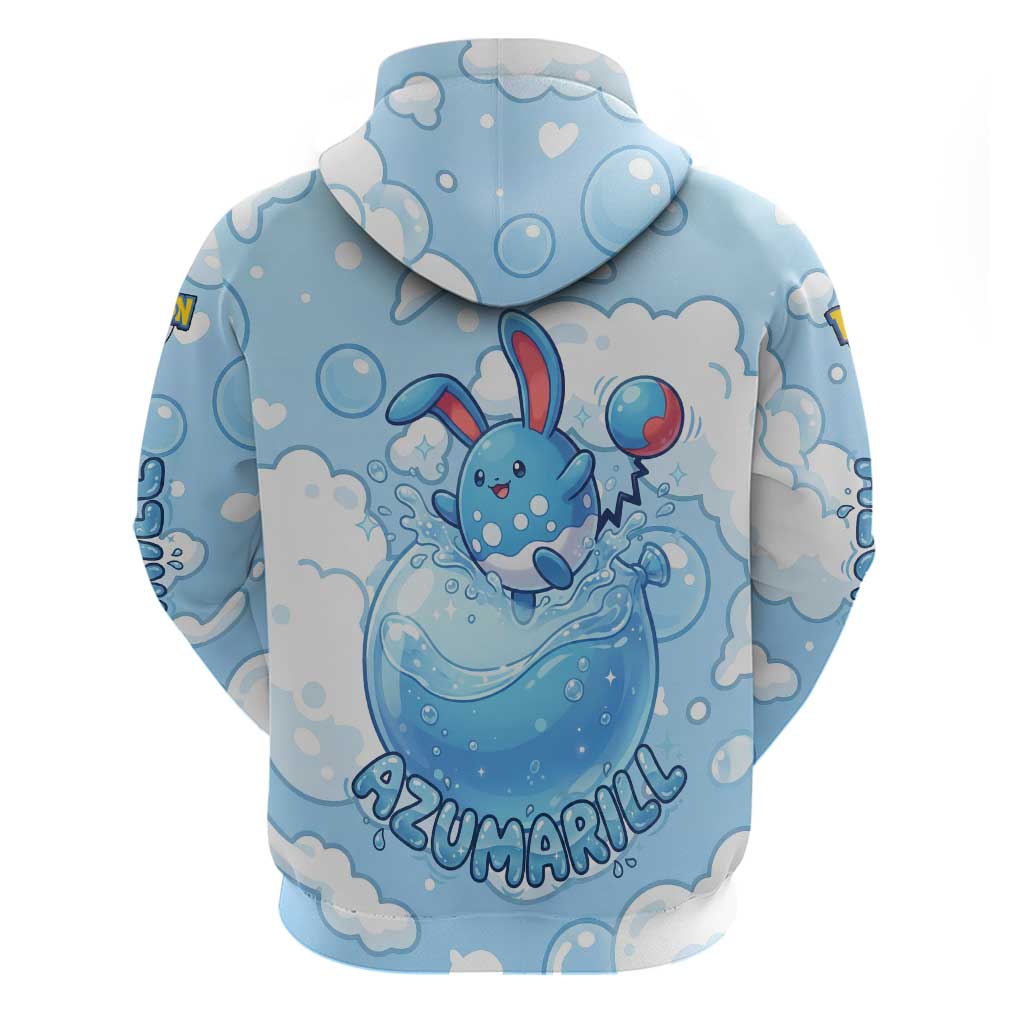 Azumarill Zip Hoodie Dreamy Bubble Cloud Art