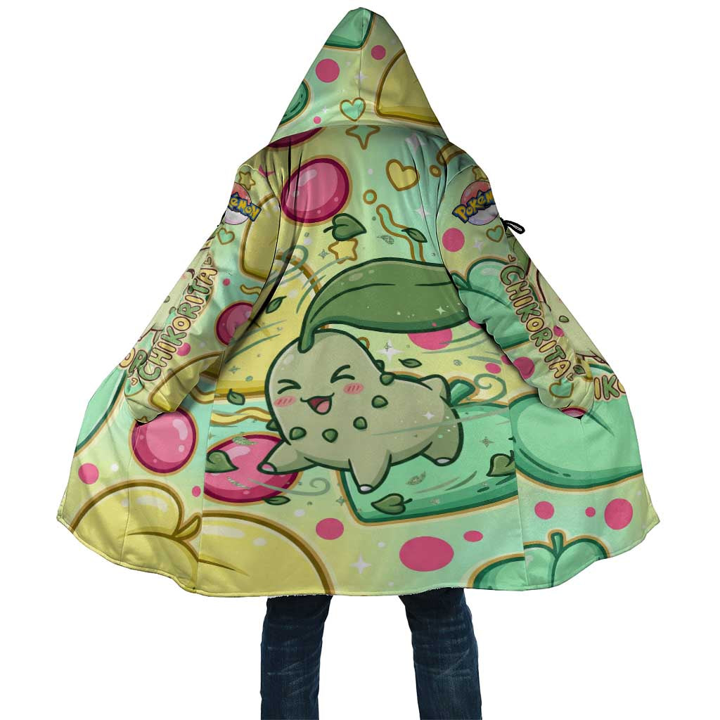 Chikorita Cloak Vibrant Pastel Leaf Pop Art