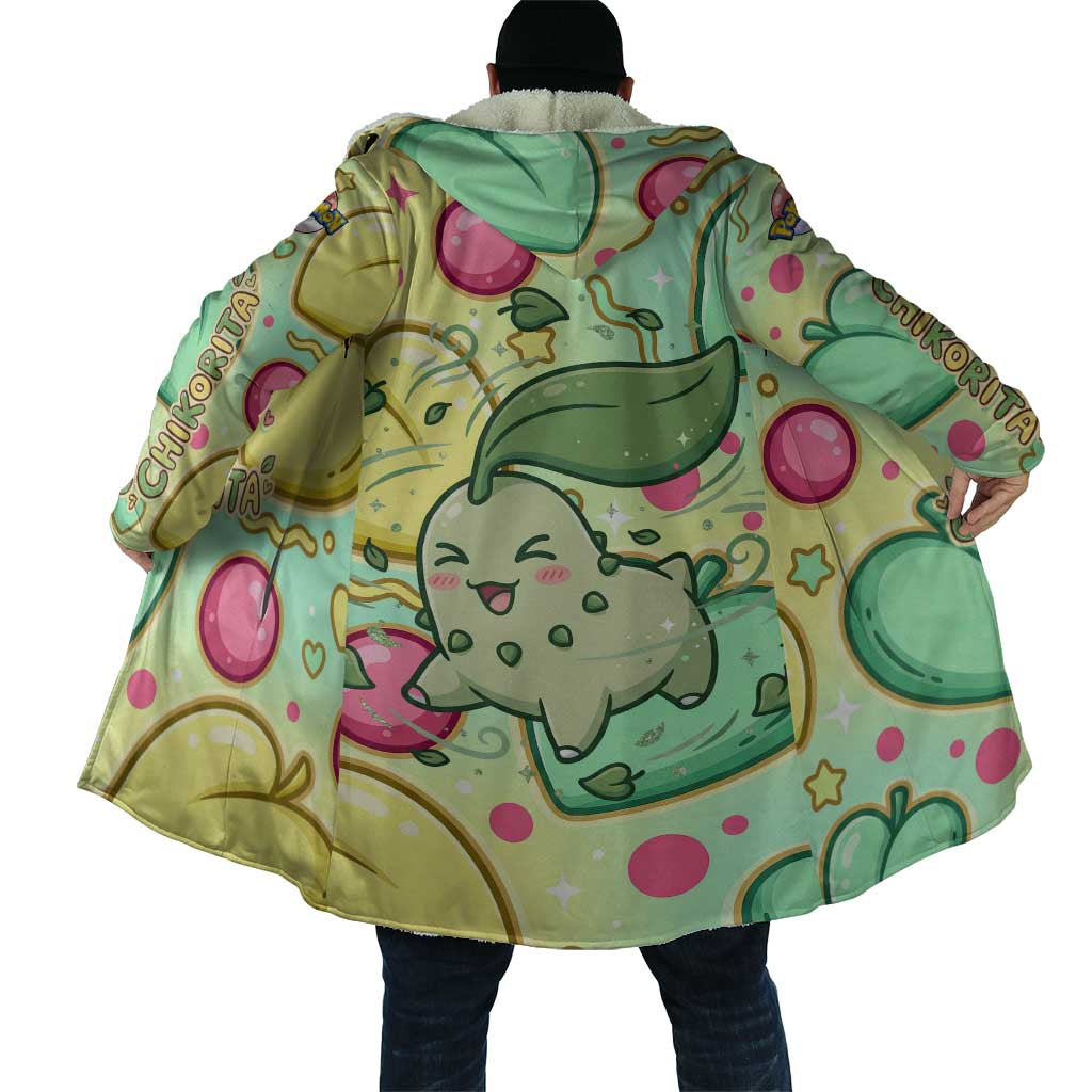 Chikorita Cloak Vibrant Pastel Leaf Pop Art