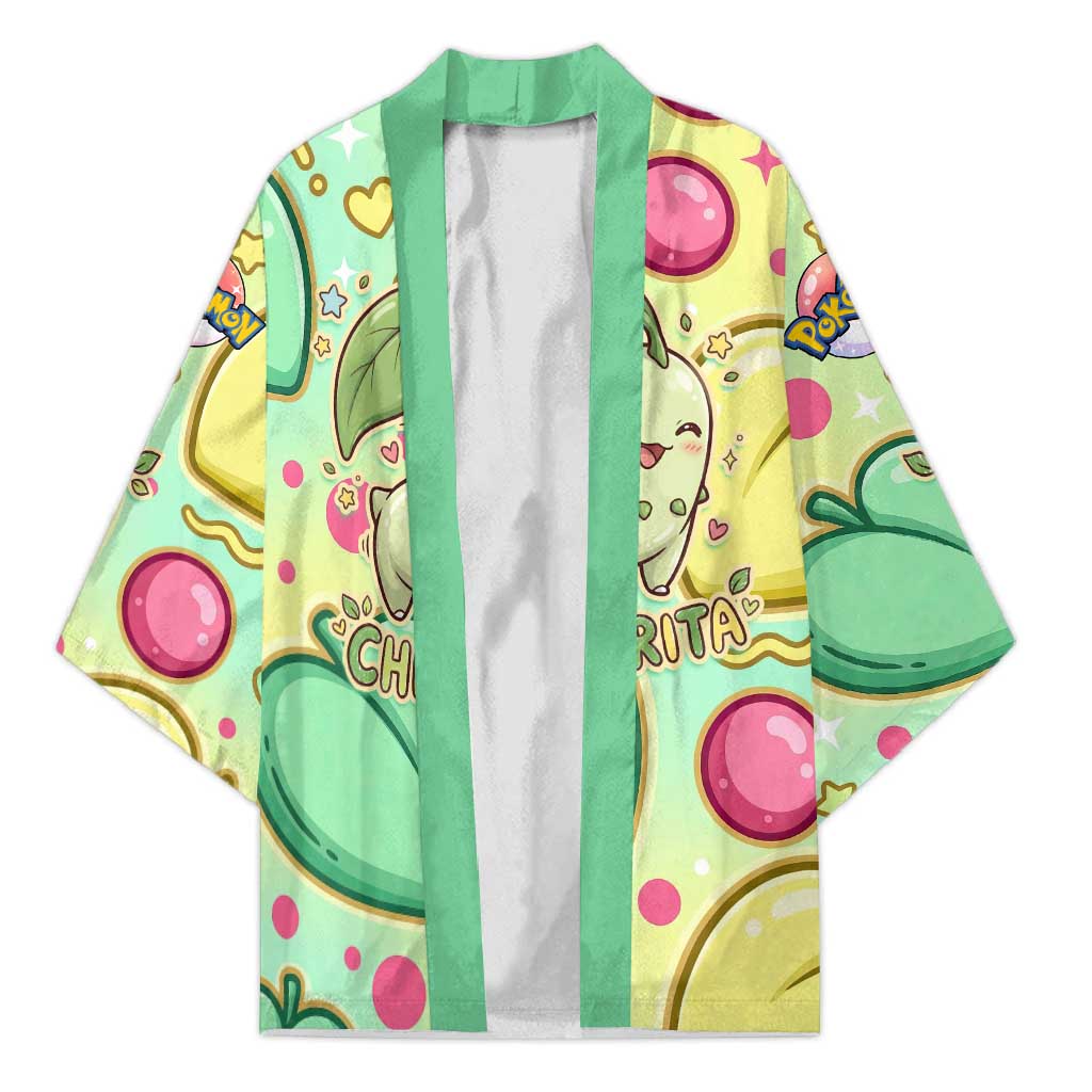 Chikorita Kimono Vibrant Pastel Leaf Pop Art