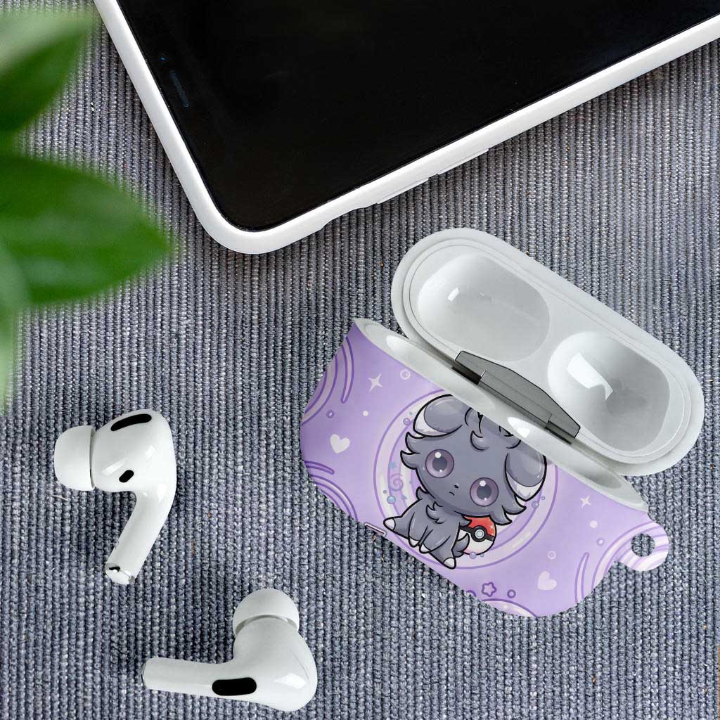 Espurr AirPods Case Hypnotic Pastel Psychic Swirl Art