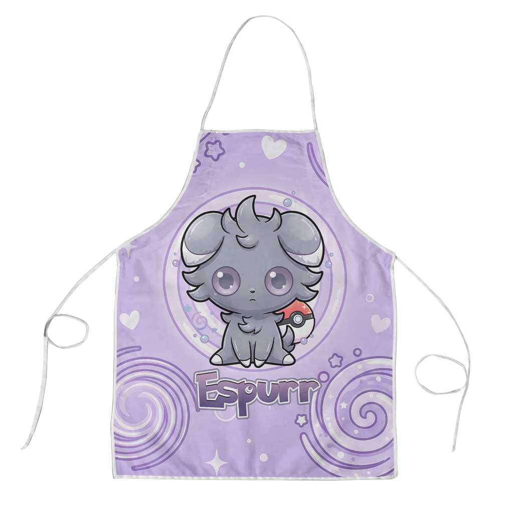 Espurr Apron Hypnotic Pastel Psychic Swirl Art