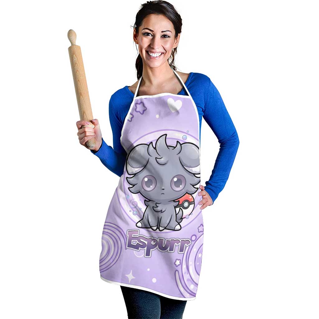 Espurr Apron Hypnotic Pastel Psychic Swirl Art