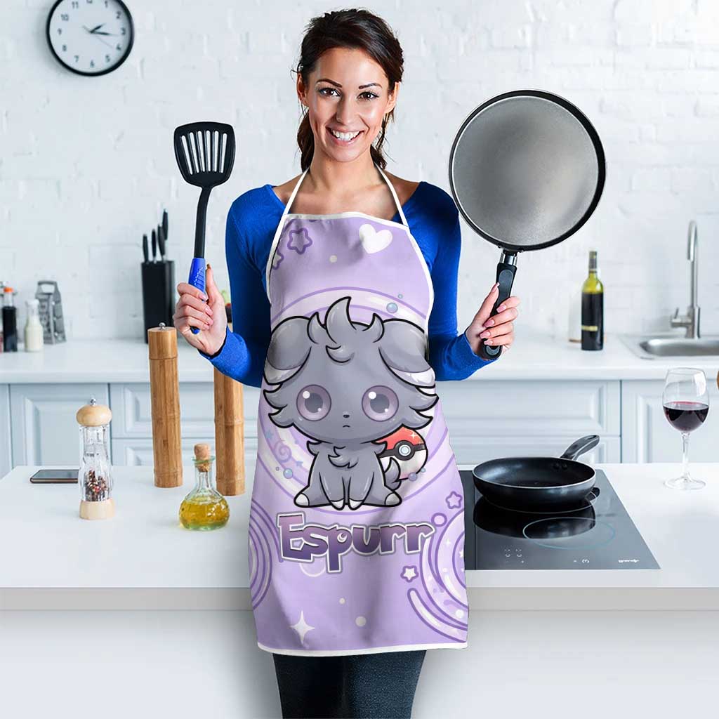 Espurr Apron Hypnotic Pastel Psychic Swirl Art