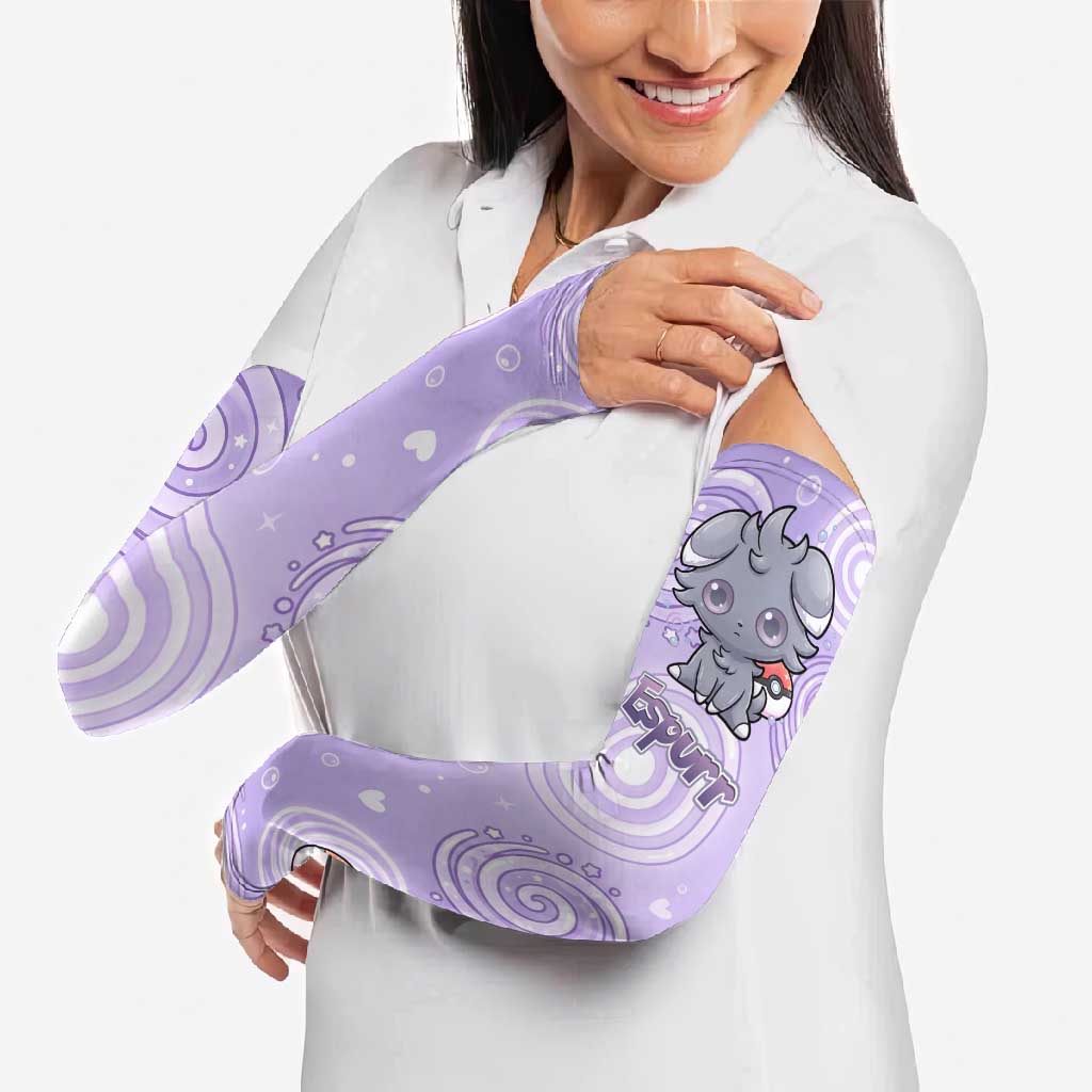 Espurr Arm Sleeves Hypnotic Pastel Psychic Swirl Art