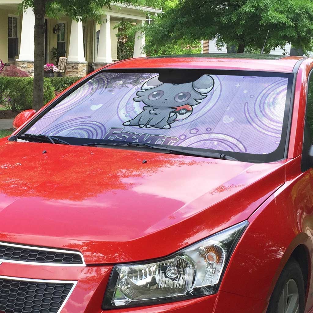 Espurr Auto Sun Shade Hypnotic Pastel Psychic Swirl Art