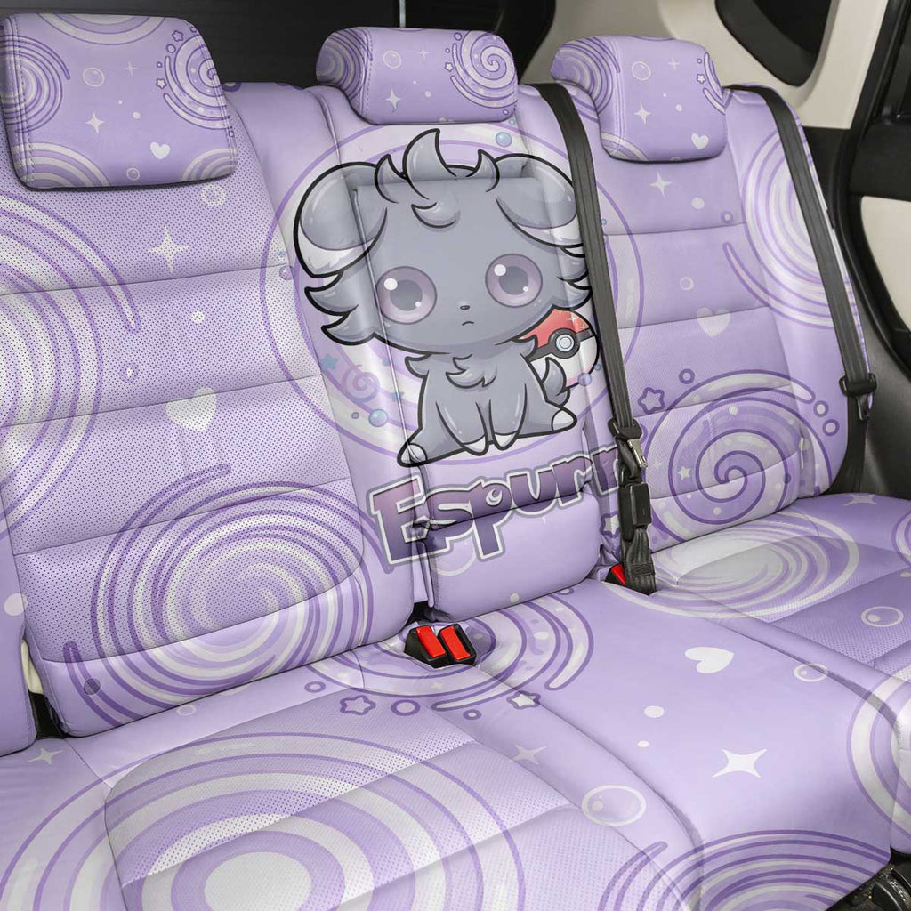 Espurr Back Car Seat Cover Hypnotic Pastel Psychic Swirl Art