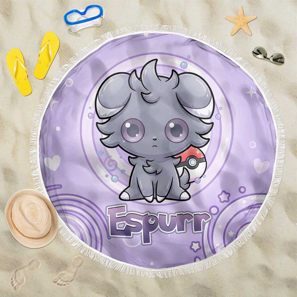 Espurr Beach Blanket Hypnotic Pastel Psychic Swirl Art