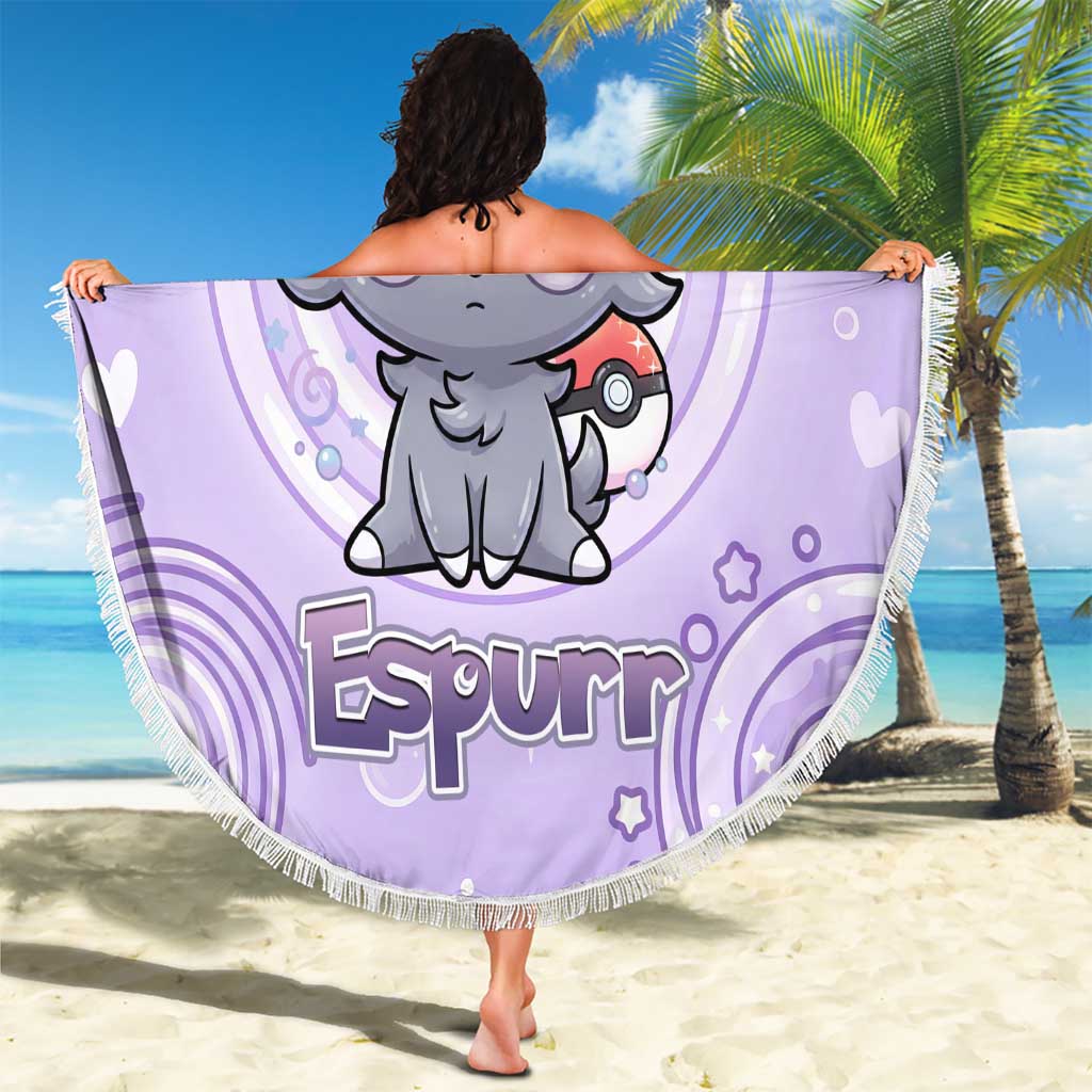 Espurr Beach Blanket Hypnotic Pastel Psychic Swirl Art