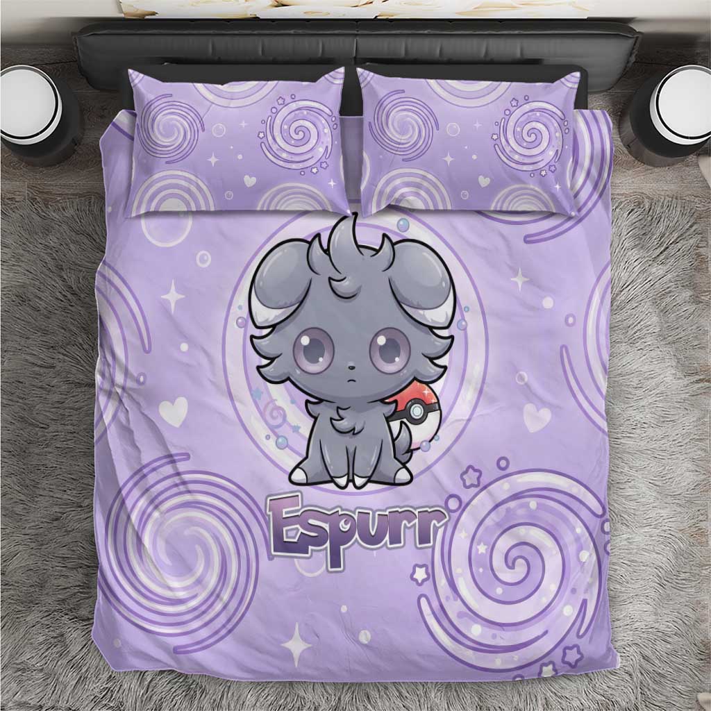 Espurr Bedding Set Hypnotic Pastel Psychic Swirl Art