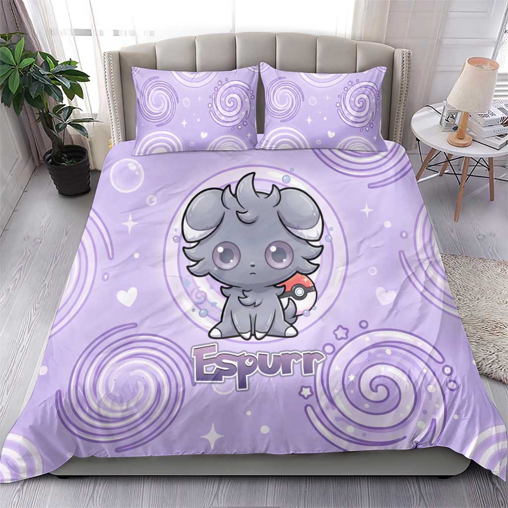 Espurr Bedding Set Hypnotic Pastel Psychic Swirl Art