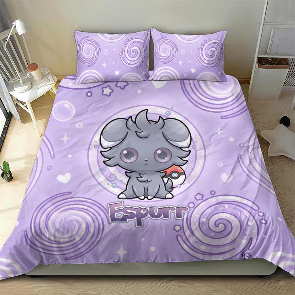 Espurr Bedding Set Hypnotic Pastel Psychic Swirl Art