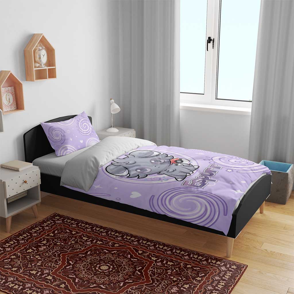 Espurr Bedding Set Hypnotic Pastel Psychic Swirl Art