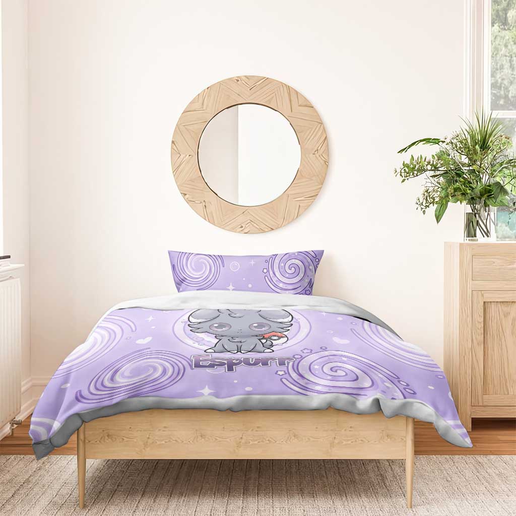 Espurr Bedding Set Hypnotic Pastel Psychic Swirl Art