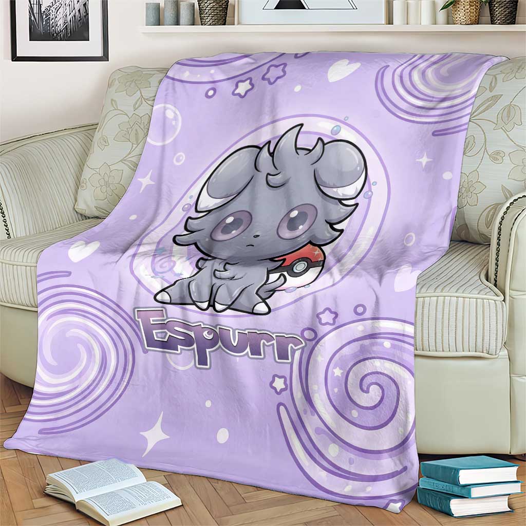 Espurr Blanket Hypnotic Pastel Psychic Swirl Art