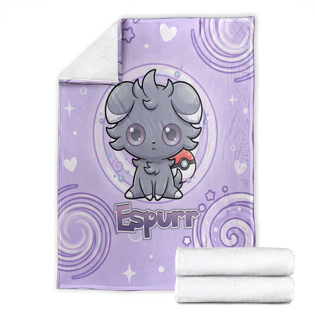 Espurr Blanket Hypnotic Pastel Psychic Swirl Art