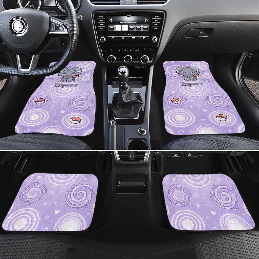 Espurr Car Mats Hypnotic Pastel Psychic Swirl Art