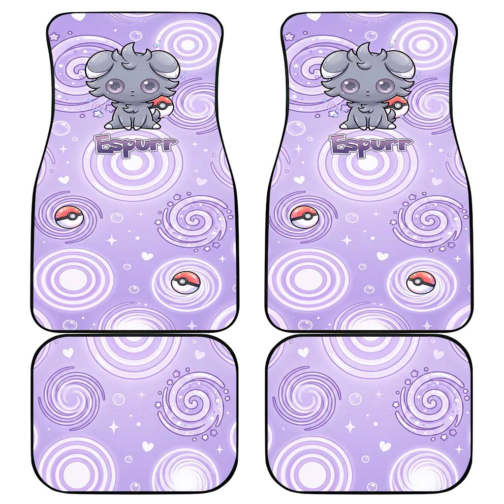 Espurr Car Mats Hypnotic Pastel Psychic Swirl Art