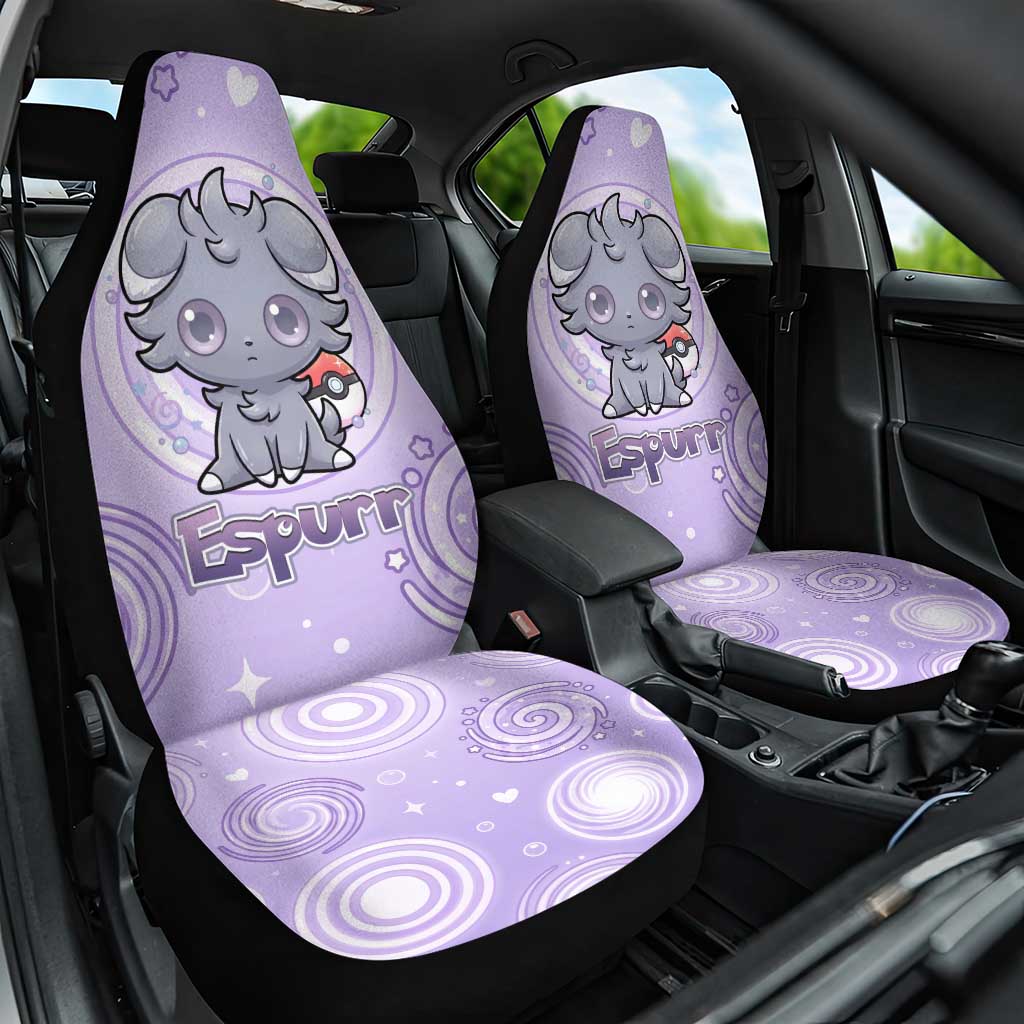 Espurr Car Seat Cover Hypnotic Pastel Psychic Swirl Art