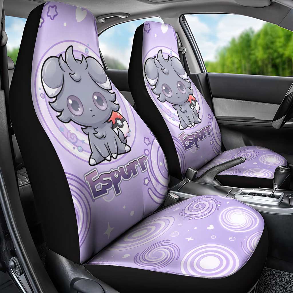 Espurr Car Seat Cover Hypnotic Pastel Psychic Swirl Art