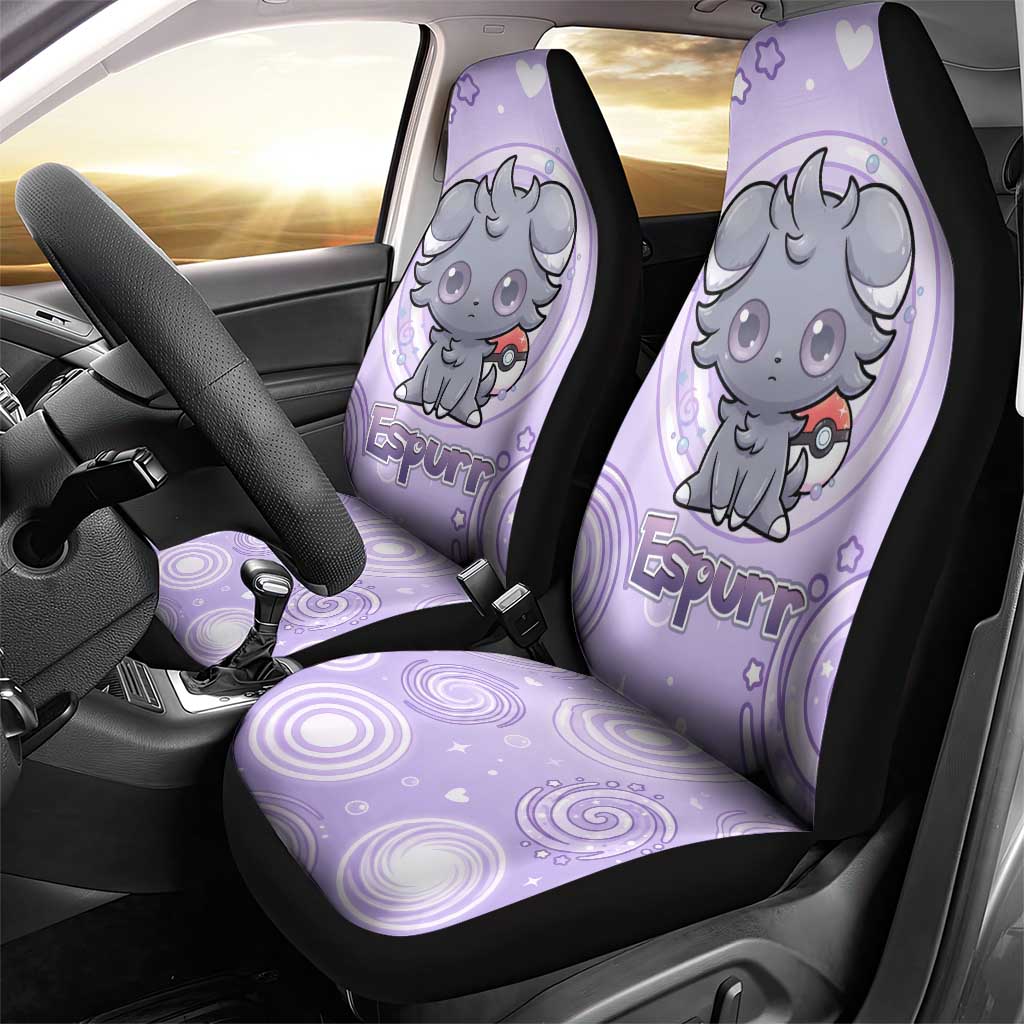 Espurr Car Seat Cover Hypnotic Pastel Psychic Swirl Art