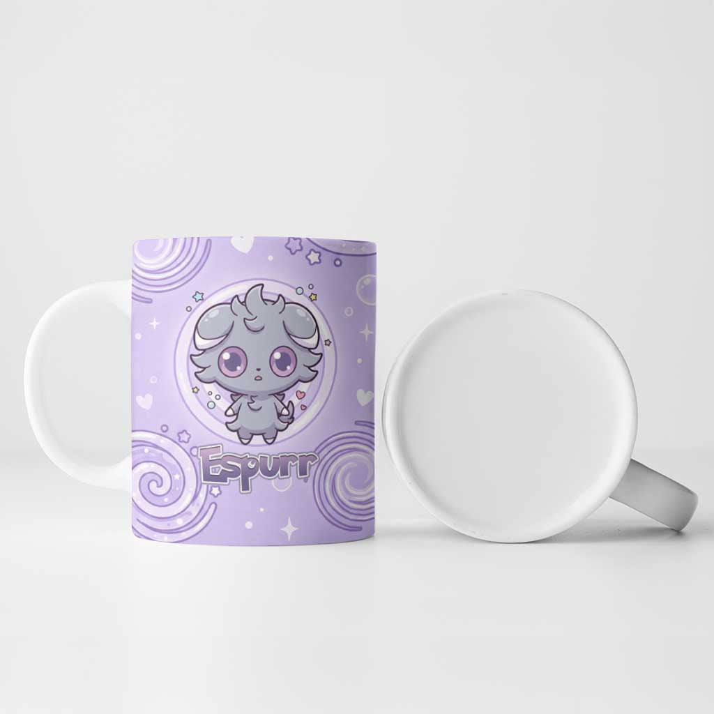 Espurr Ceramic Mug Hypnotic Pastel Psychic Swirl Art