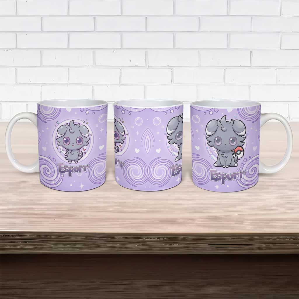 Espurr Ceramic Mug Hypnotic Pastel Psychic Swirl Art