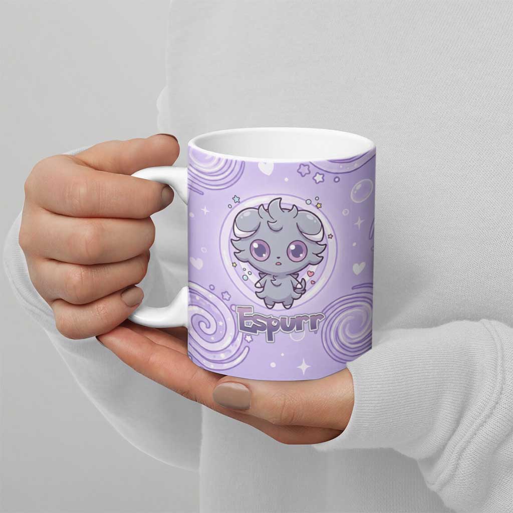 Espurr Ceramic Mug Hypnotic Pastel Psychic Swirl Art