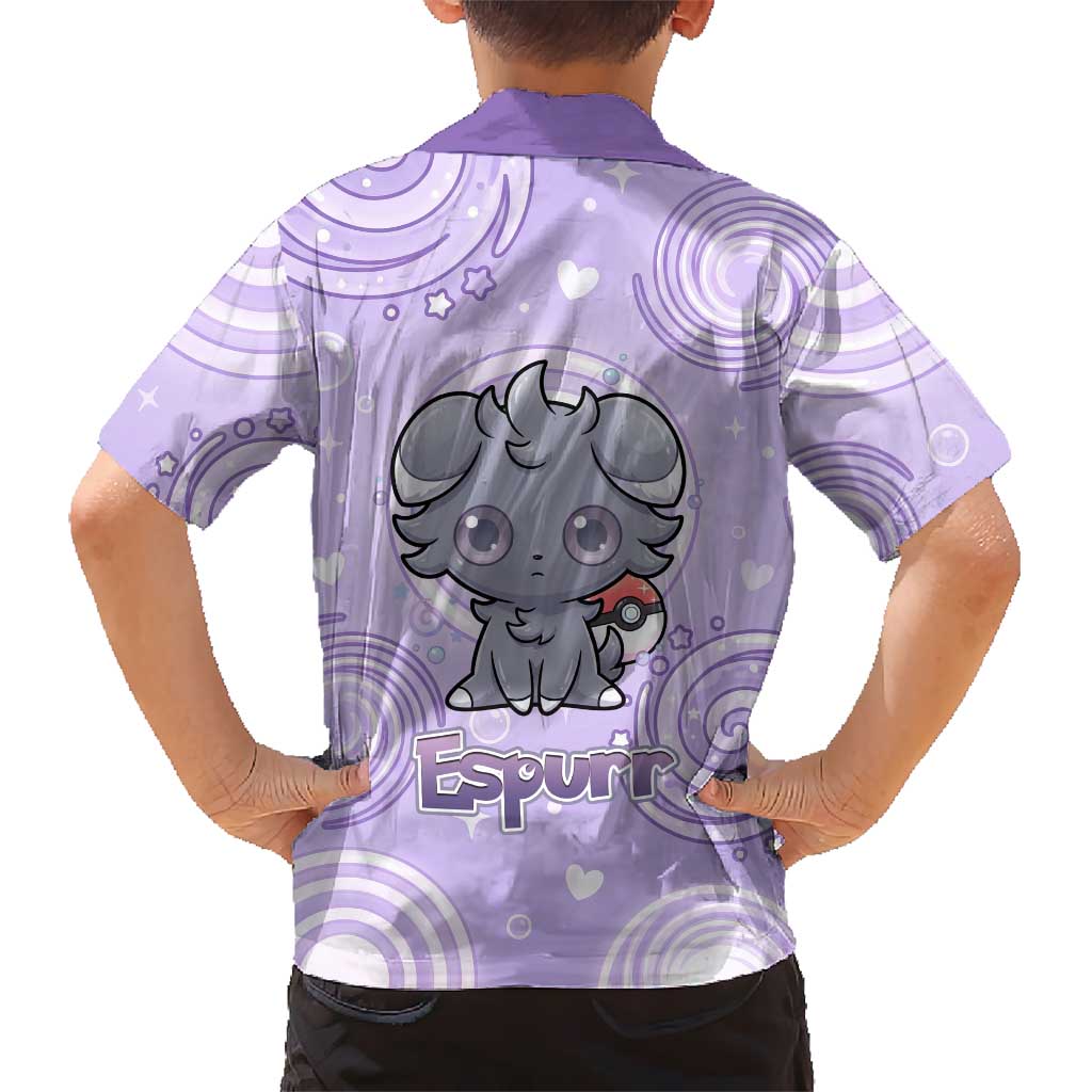 Espurr Family Matching Off Shoulder Maxi Dress and Hawaiian Shirt Hypnotic Pastel Psychic Swirl Art